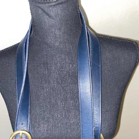 Coach Vintage Navy Leather Tote Bag 4157 - Picture 3 of 14